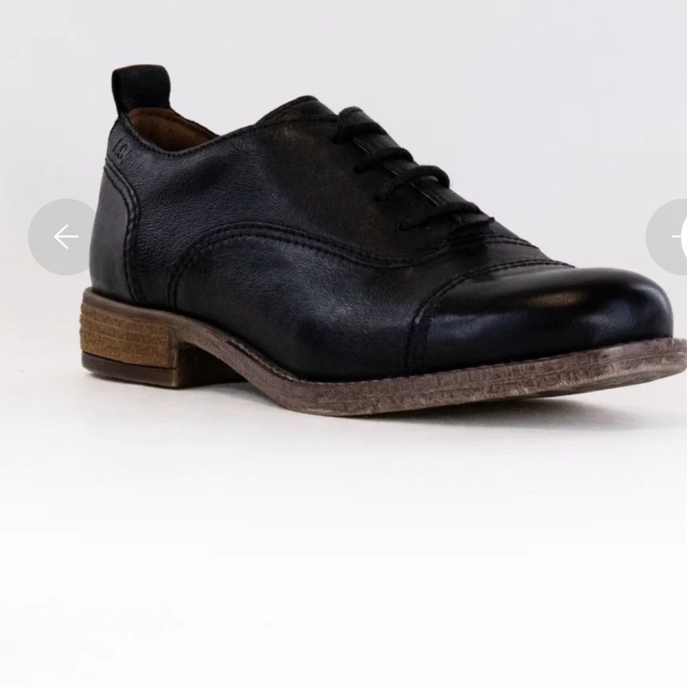 Josef Seibel Sienna 85 Leather Lace-Up Dress Shoes Oxfords black washed leather